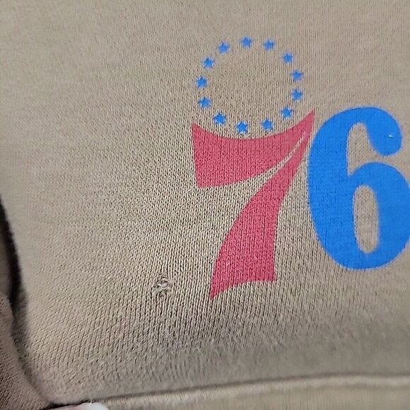 Hollister NBA Hoodie Adult Medium Brown All Over Print Flaws* - Picture 3 of 14